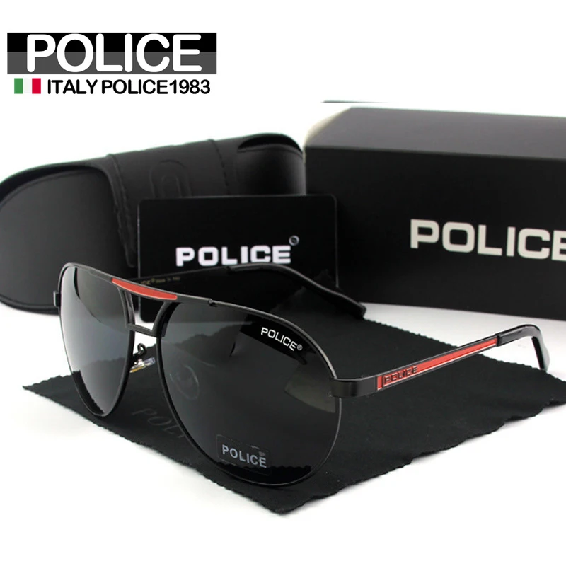 

Police Sunglasses Polarized Italy 1983 Pilot for Men Sun Glasses Women Pilot with UV 400 Protection Driving P8480