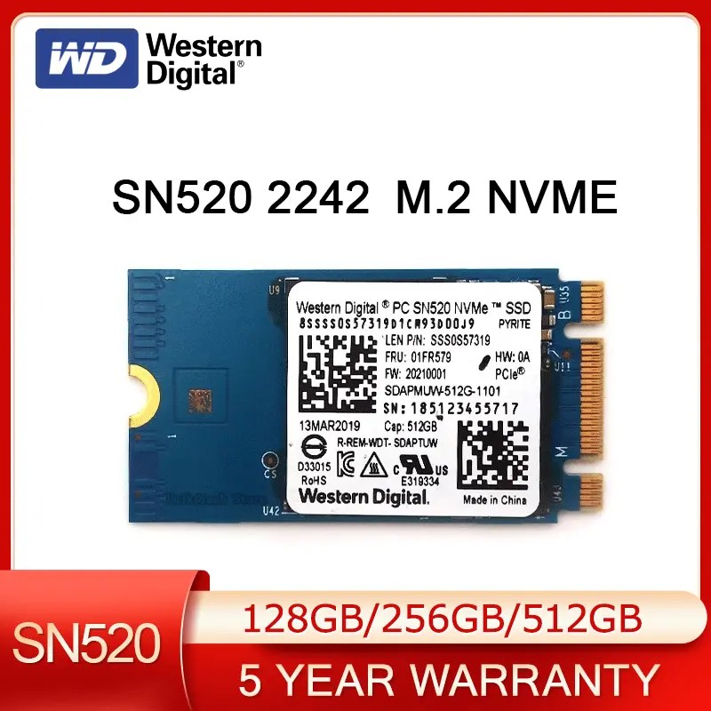 【動作確認済】ウエスタンデジタル NVMe M2 SSD SN520 512GB Amazon | Western Digital SN520 SSD 512GB M.2 2230 PCIe