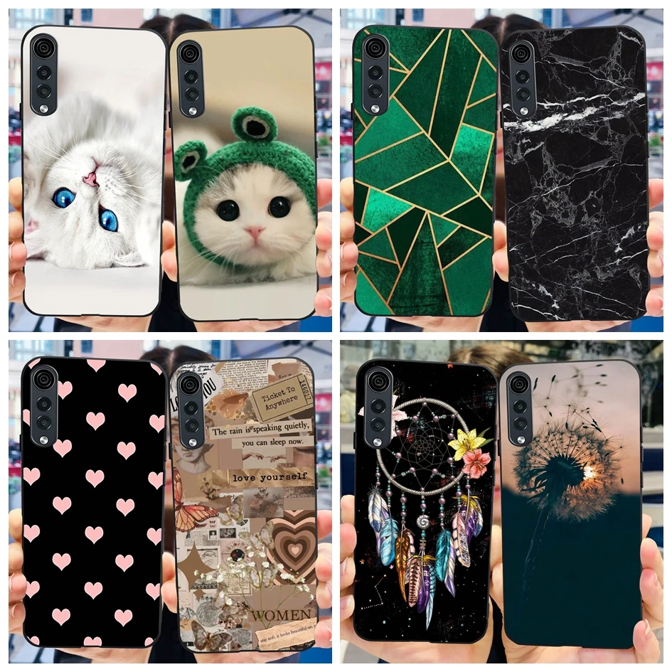 Per Lg Velvet Case Soft Silicone Fashion Marble Cat Painted Cover Per Lg Velvet 5G Funda Protector 6.8 "Per Lgvelvet Coque Shell