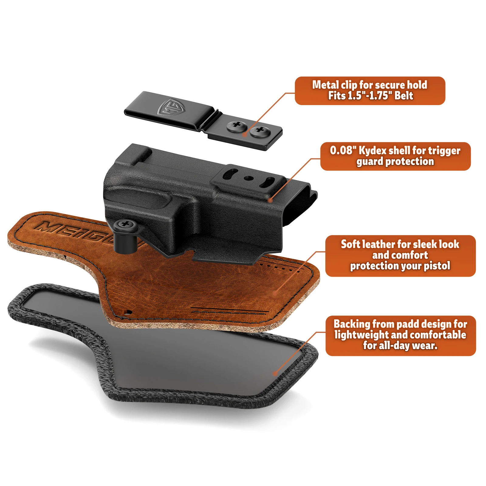 Pistol Holster Gun Holster G43X Holster for Glock 43 43X 48 Red Dot Optic Internal Concealed Carry