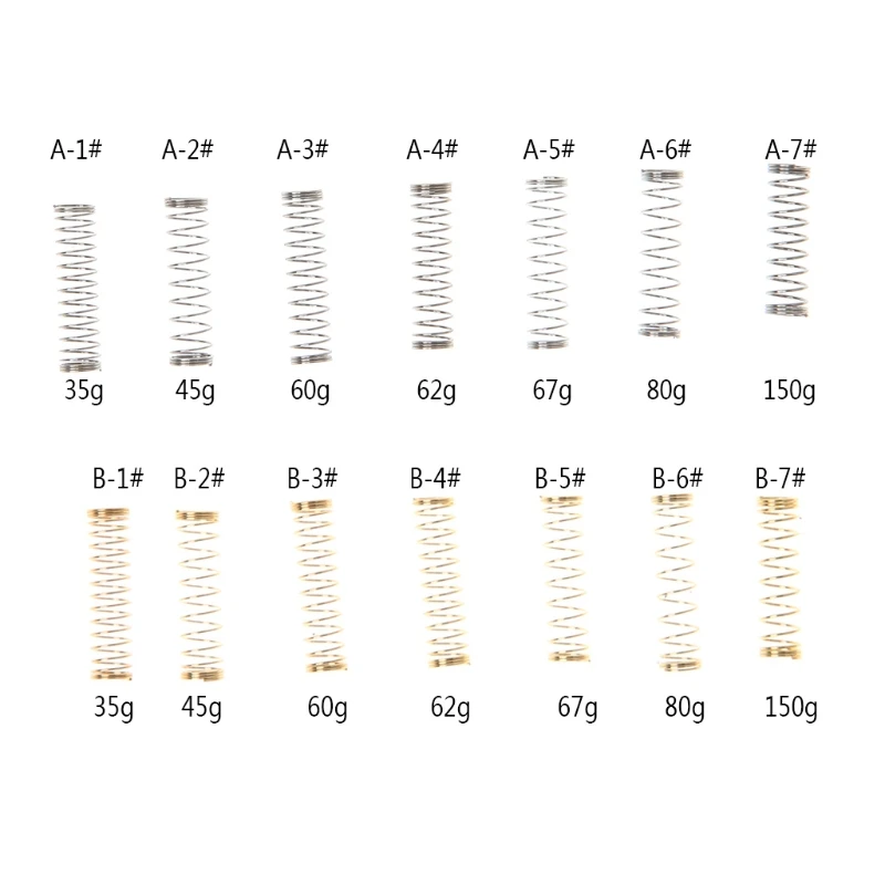 

110pcs Switches Spring for DIY Mechanical Keyboard 35G/45G/60G/62G/67G/80G/150G