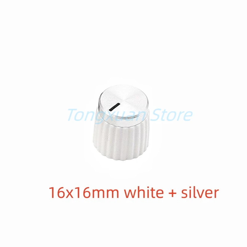 10 Manopole Potenziometro 6mm Per Pedali Effetto E Amplificatori - UXCELL Nero/Bianco