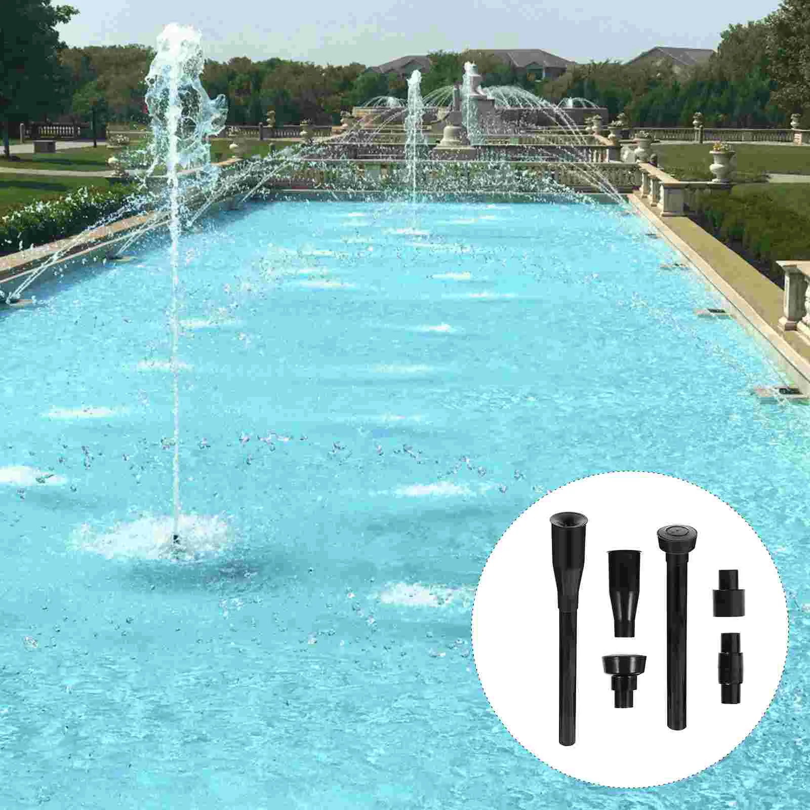 

Fountain Pump Nozzle Kit Garden Pool Pond Outdoor Fountain Waterfall Multi-function Plastic Nozzles Spray Head Garden