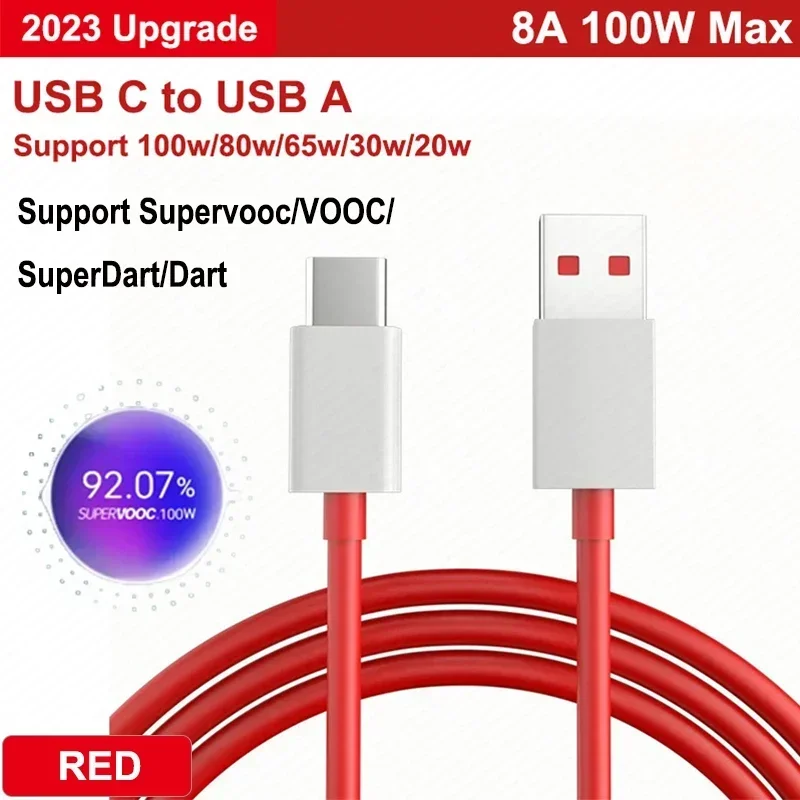 thumbnail image 1 of OPPO-Cable Usb tipo C Original, carga rápida Super vooc 80W 65W, OPPO Find X5 X3 X2 X Pro Lite Neo N2 Flip Reno 10 8 6 5 A78, 1 of 5