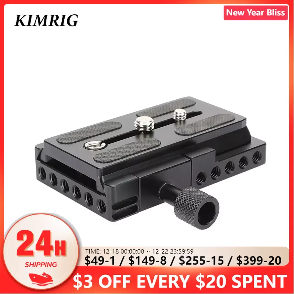

KIMRIG Longer Version Quick Release Plate Assembly P200 Clamp Adapter For Manfrotto 577 501 500AH 701HDV Q5 Camera Tripod Kit