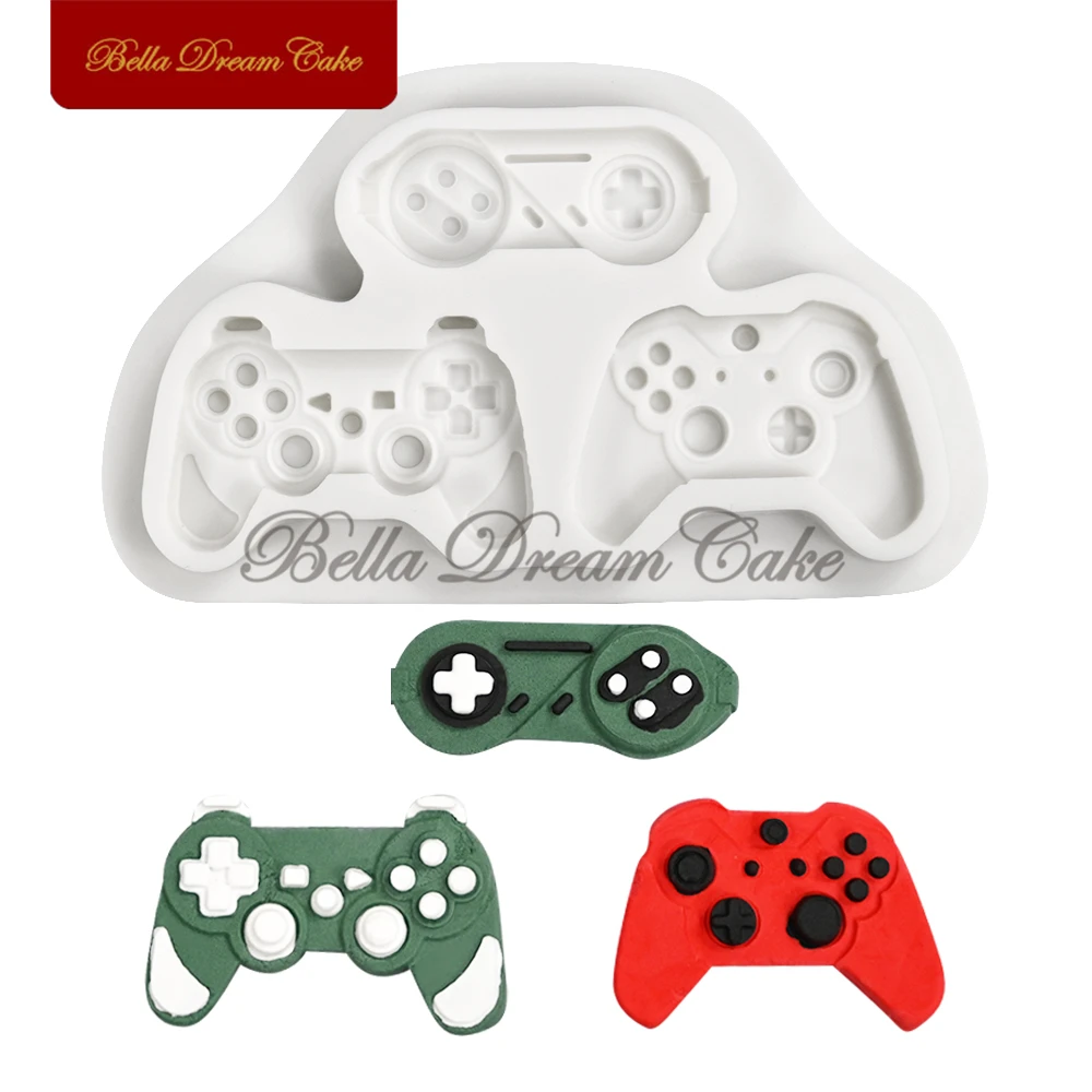 

3D Game Controller Design Silicone Mold Chocolate Fondant Cupcake Mould DIY Sugarcraft Clay Model Cake Decorating Tools Bakeware