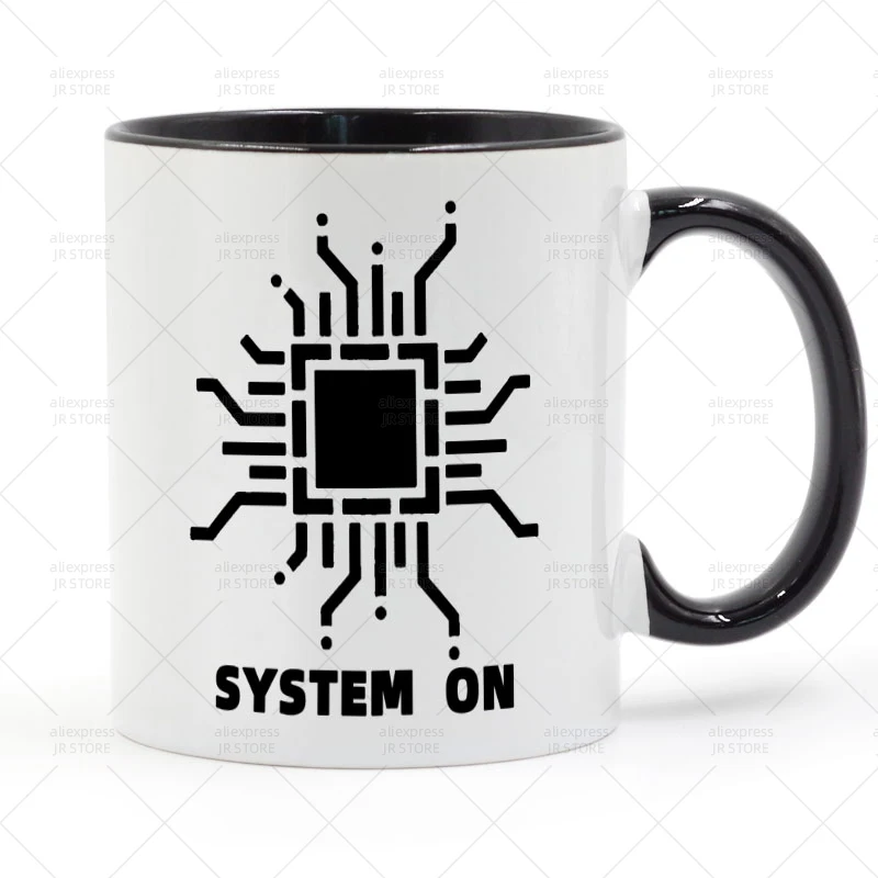 

Керамическая чашка SYSTEM на AI, подарки 11 унций