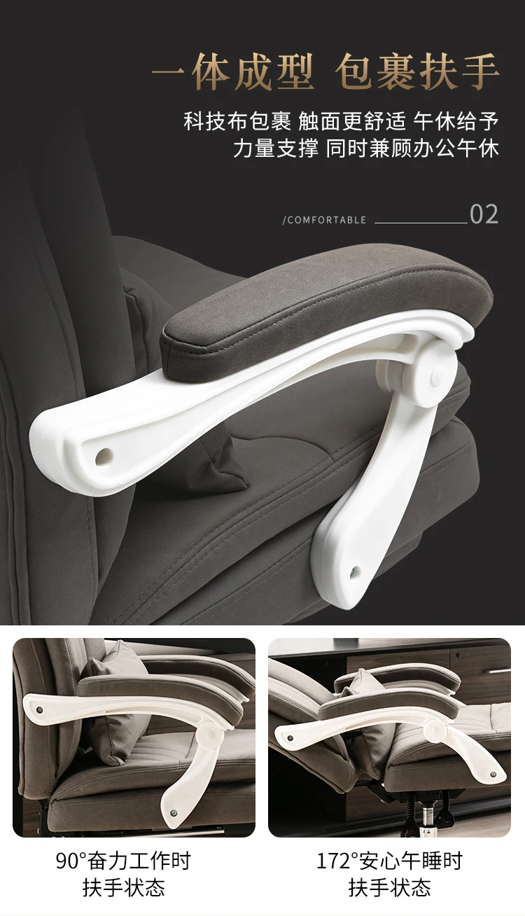 Description Picture 5 of itemLuxury Ergonomic Office Chair Leather Makeup Armrest Mobiles Gaming Swivel Arm Chair Desk Sillas De Oficina Modern Furniture