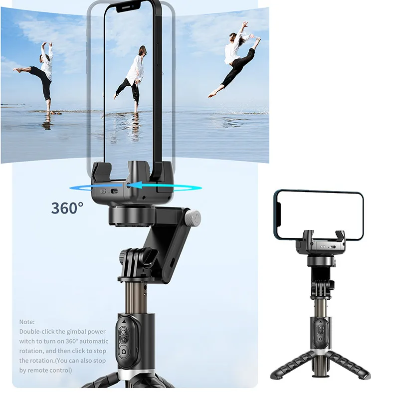 Handheld Gimbal Stabilizer 360&deg; Rotation Gimbal Stabilizer Selfie Stick Following Shooting Phone Tripod Gimbal iPhone Phone Smartphone Live Photography