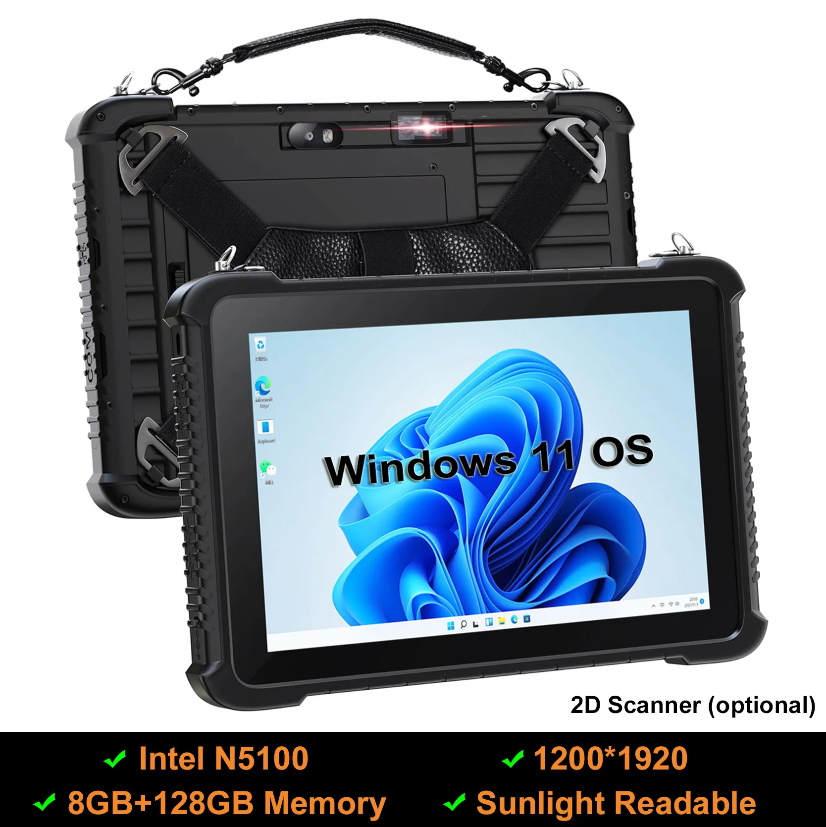 10.1 inch Windows 11 Tablet PC 8GB +128GB 1200*1920 Intel N5100 Rugged ...