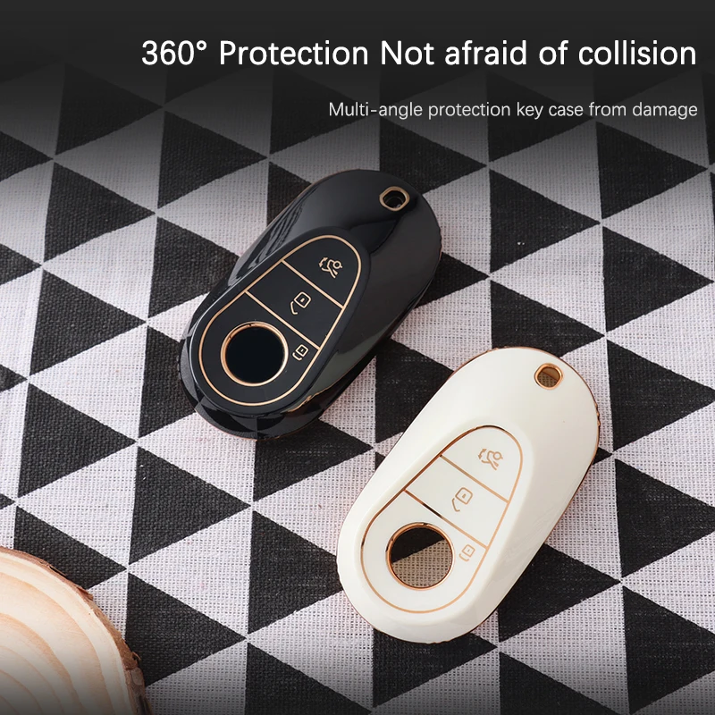 TPU Car Key Case Cover Keyless for Mercedes Benz C S Class W206 W223 S350 C260 C300 S400 S450 S500 Key Protector Shell Fob