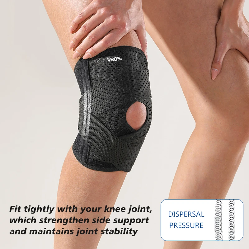 1 Piece Breathable Elastic Lightweight Knee Support Spring Stays for Basketball Running Women Men