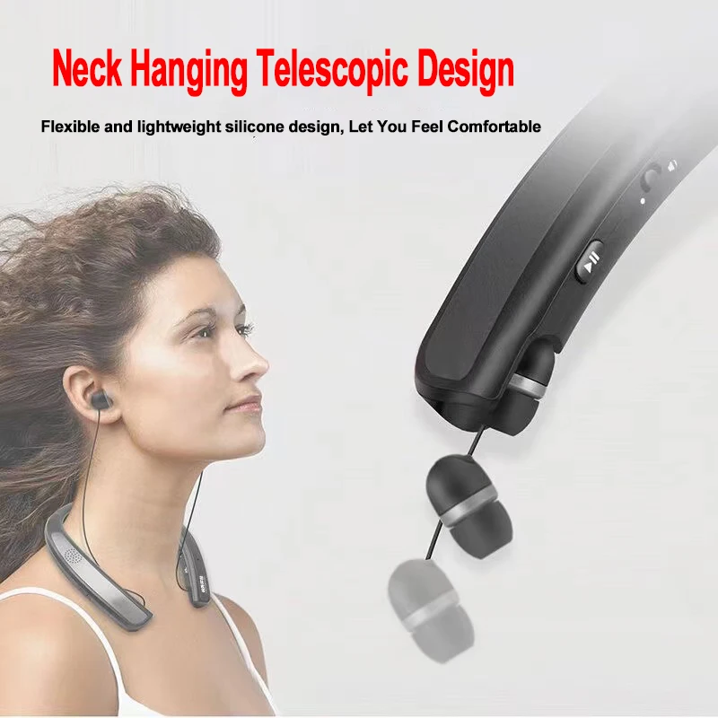 Impermeável Neckband Headconjunto com Microfone Bluetooth 5.0 Fone de Ouvido sem Fio Alto-falante Fone de Ouvido Sport Earbuds - Image 5