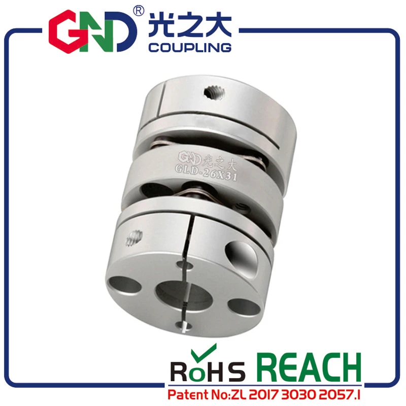 Flexible Shaft Coupler Gnd Aluminum Double Diaphragms Clamp D26 L30 For