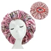 Europe and America Bonnet Women Night Sleep Cap Satin Lining Soft Extra Large Head Wear Lady Headwrap Hair Care Hat Wholesale 3