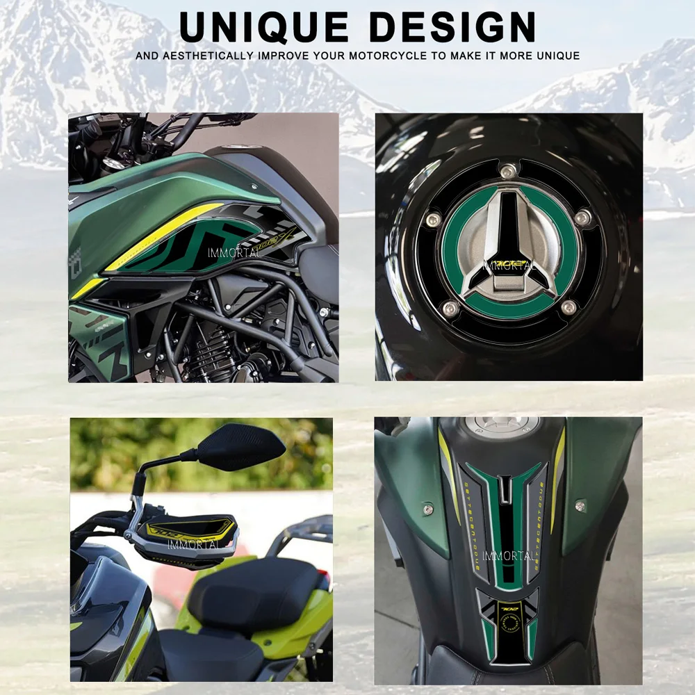 Benelli TRK 702X TRK 702X2023 탱크 데칼용 3D 젤 에폭시 송진 스티커 키트, 탱크 패드, 오토바이 액세서리