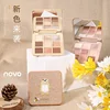 NOVO Embroidered 9-Color Eye Shadow Palette Glitter Pearly Eyeshadow Nude Long Lasting Korean Charming Eyes Makeup Cosmetics 6