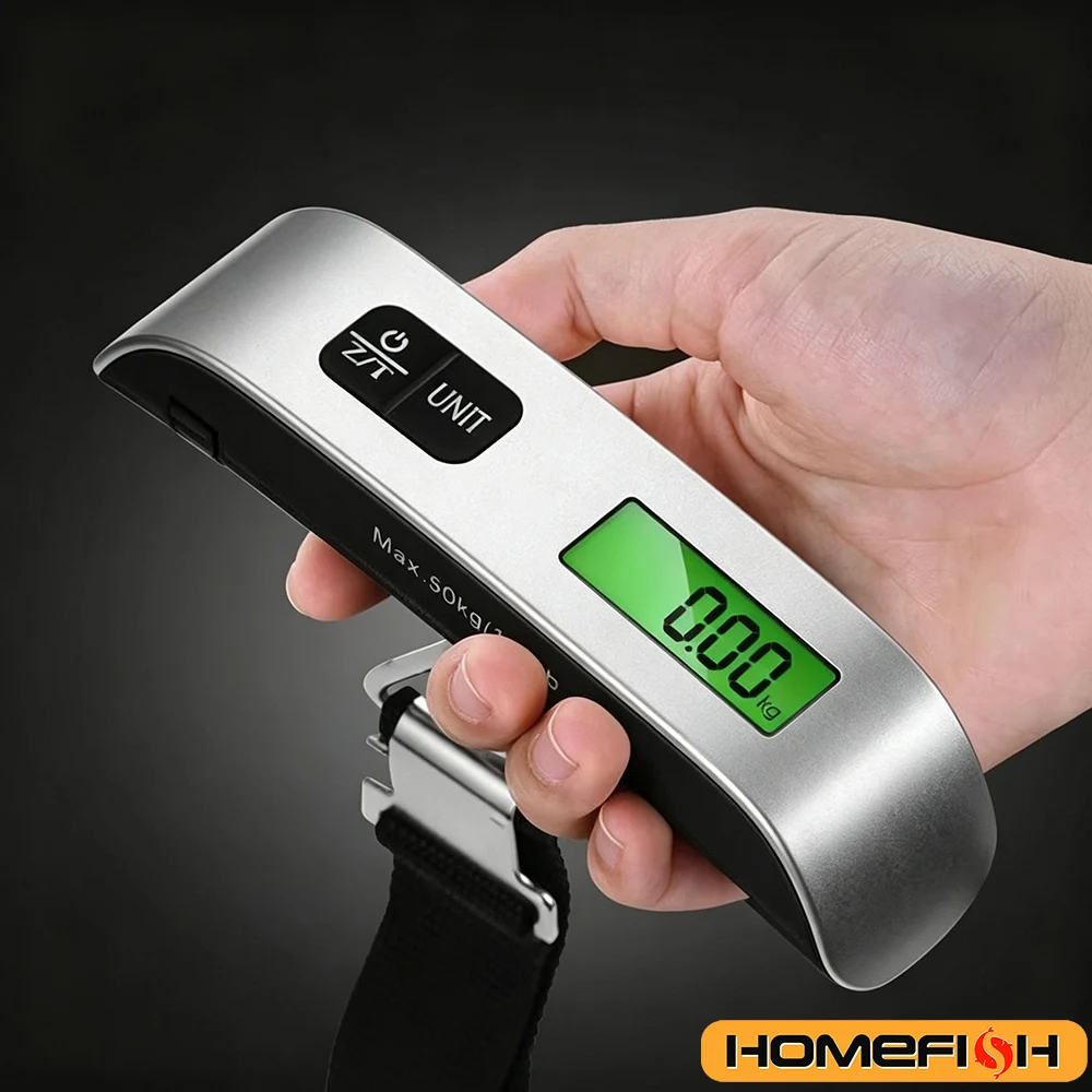Compact Digital Luggage Scale with LCD Display, 50kg Capacity