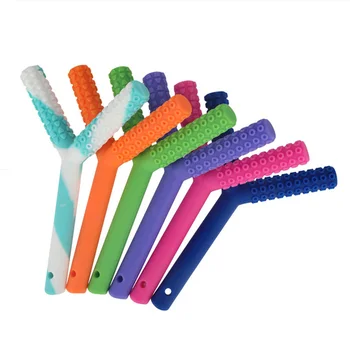 어린이 씹는 튜브 언어 치료 치아 마사지기, 어린이 대화 도구, 자폐증 감각 말하기, 구강 근육 재활 훈련