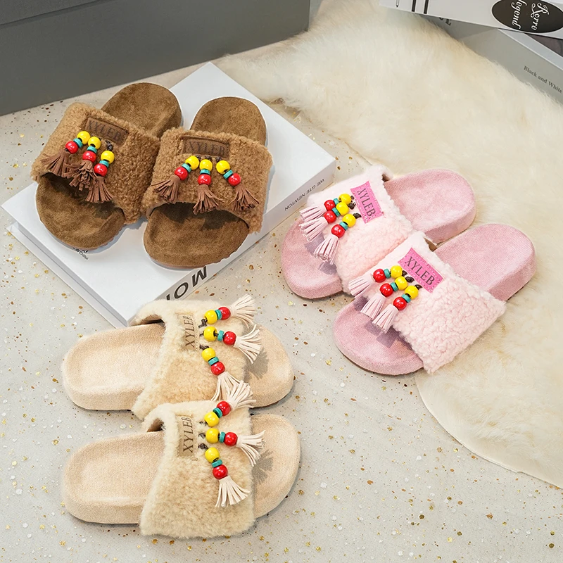 Cotton Slipper Shoes for Girls Winter Fashion