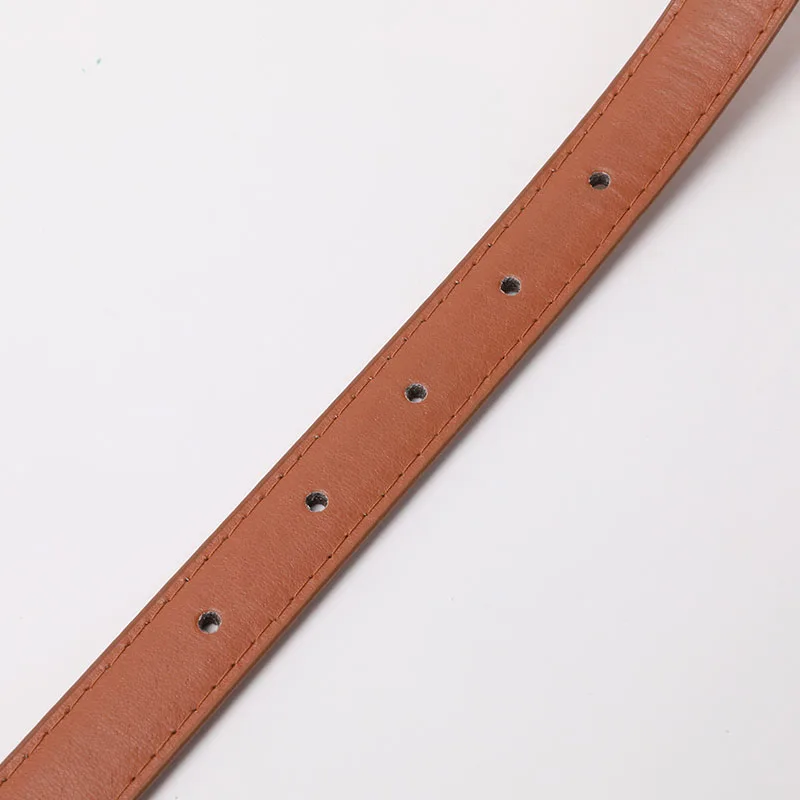 Goowail 2022 Female Black White Yellow Leather Belts Thin Waist Straps For Casual Dresses Jeans 130cm Long Plus Size Women