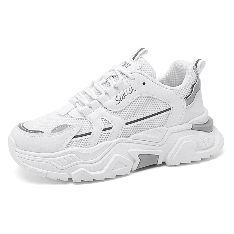 حذاء رياضي كاجوال شبكي سميك يسمح بمرور الهواء للطل...