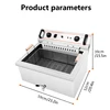 20L Electric Fryer 4.8KW French Fries Machine Hot Dog Sausage Fried Machine Churros Fryer 220V 5