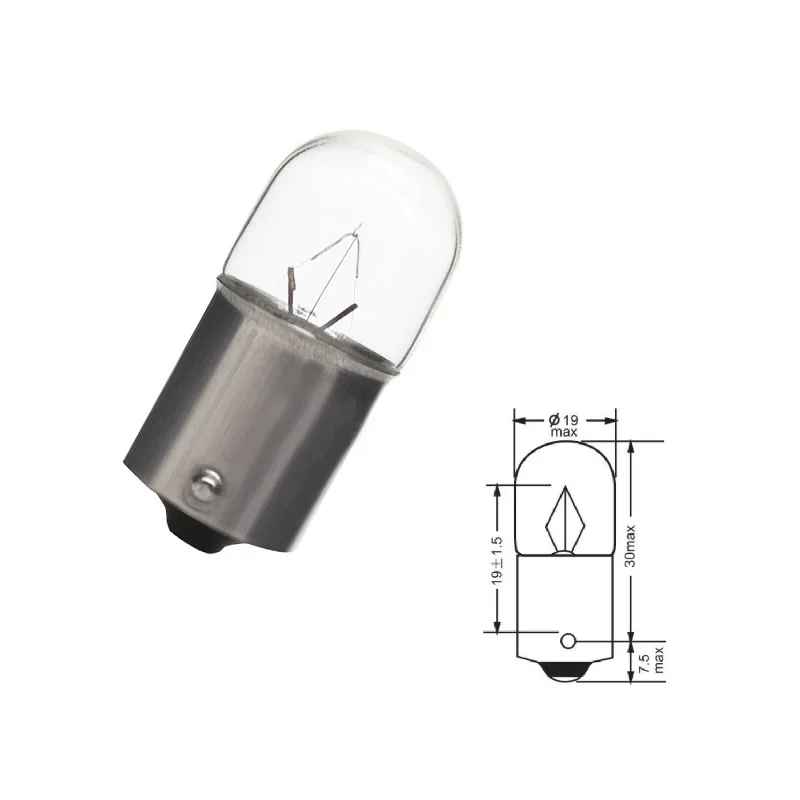   ڵ ҷΰ , ǥ ڵ ׸  ȣ , R10W, T16, BAU15S, 12V, 10W, 4 