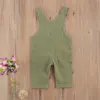 Toddler Baby Boys Girls Spring Summer Sling Jumpsuit Pants Solid Color Sleeveless Suspender Pants Baby Overall Rompers 3