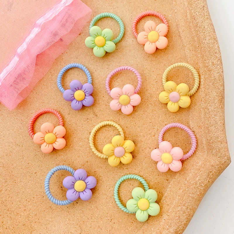 10 Teile/satz Neue Nette Cartoon Stirnbänder Mädchen Elastische Haarbänder Haar Zubehör für Kinder Scrunchies Headwear Ornamente Geschenk – Detail 24