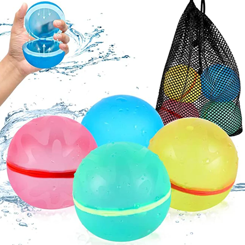 Reusable Water Bomb Splash Balls Water Balloons Absorbent Ball Pool Beach Play Toy Pool Party Favors Kids Water Fight Games water bouncing ball bounce water surf ball water skimming jumper ball ocean pool beach sports toys fidget stress relief ball