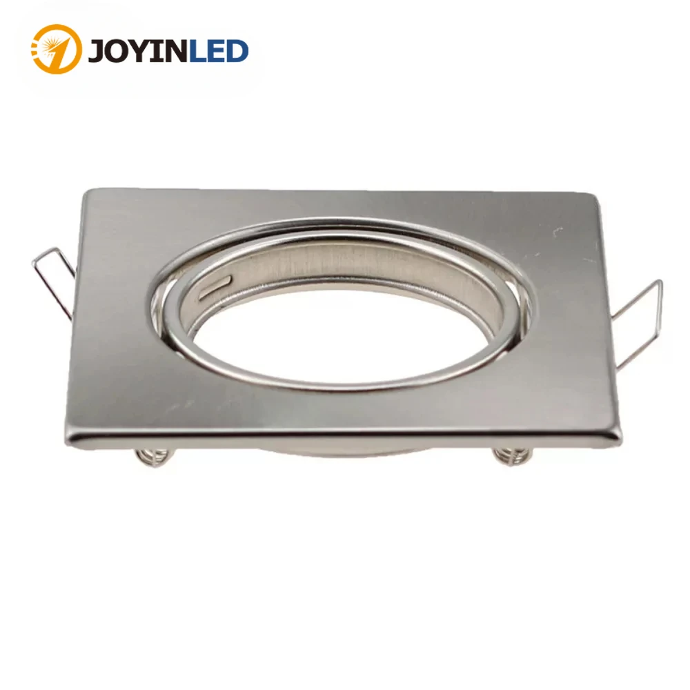 

LED Ceiling Recessed Frame Stain Nickel White Golden Cut Out 60mm Frame Fixture Recessed Lamp GU10 Rigid Recessed Spotlight