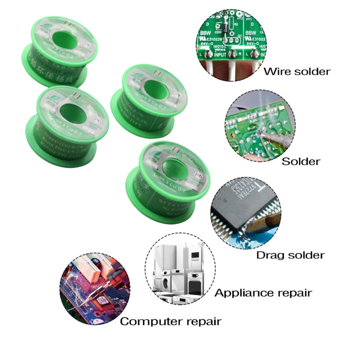 Soldering Wire 50g Sn99.3/Cu0.7 Lead-free Solder Wire 0.5/0.6/0.8/1.0 mm For Electrical Solder