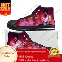 Childish Music Gambino Awaken My Love High Top High Quality Sneakers Mens Womens Teenager Canvas Sneaker Custom Couple Shoes 1