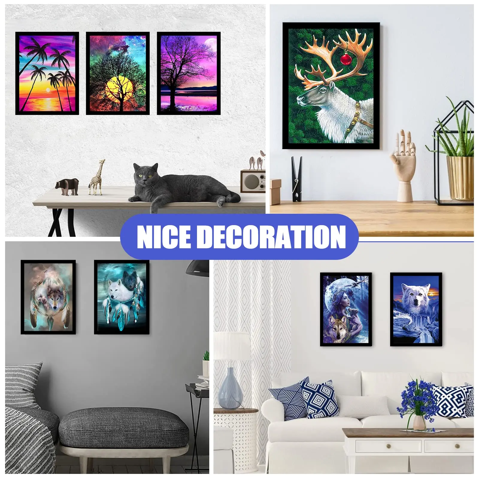 Colorful Magnetic Photo Frame Diamond Painting Frames A3 A4 Poster Picture  Canvas painting Frame Creative Living Room Home Decor