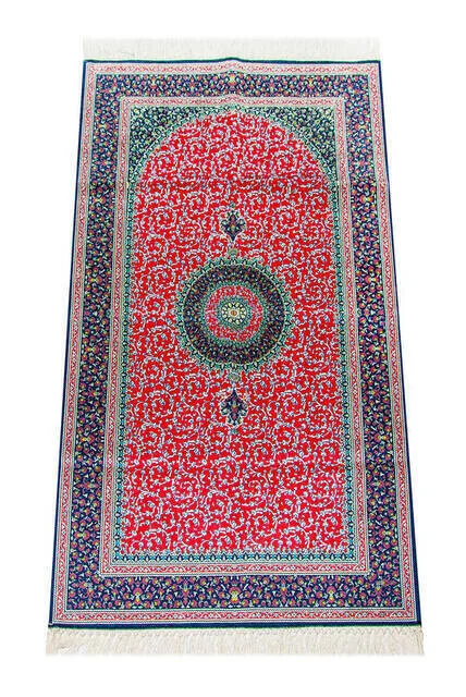 

İpekşah Silk Prayer Rug Red Muslim Islam Sheet Prayer Mat Holy Quraan Islamic Mats