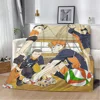 Haikyuu Thick Blankets for Winter Blanket King Size Bed Throw Home and Decoration Knitted Plaid Luxury Bedding Beach Towel Knee 4