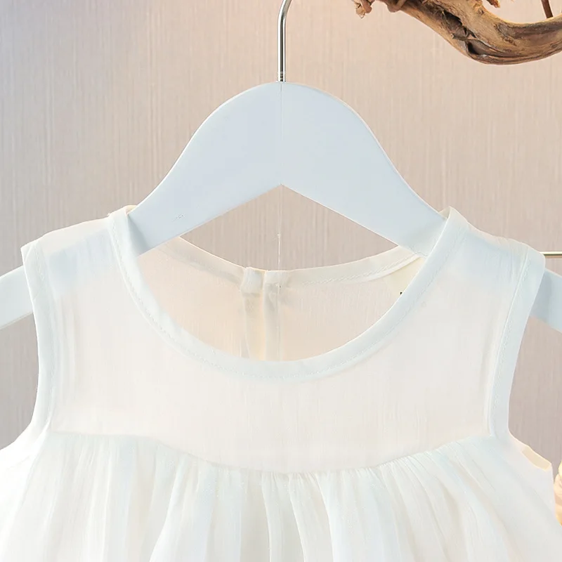 Description Picture 5 of itemGirls' Chiffon Floral Sleeveless Doll Shirt Set Summer New Style Stylish Comfortable Breathable Top Wholesale Set for Baby Girls