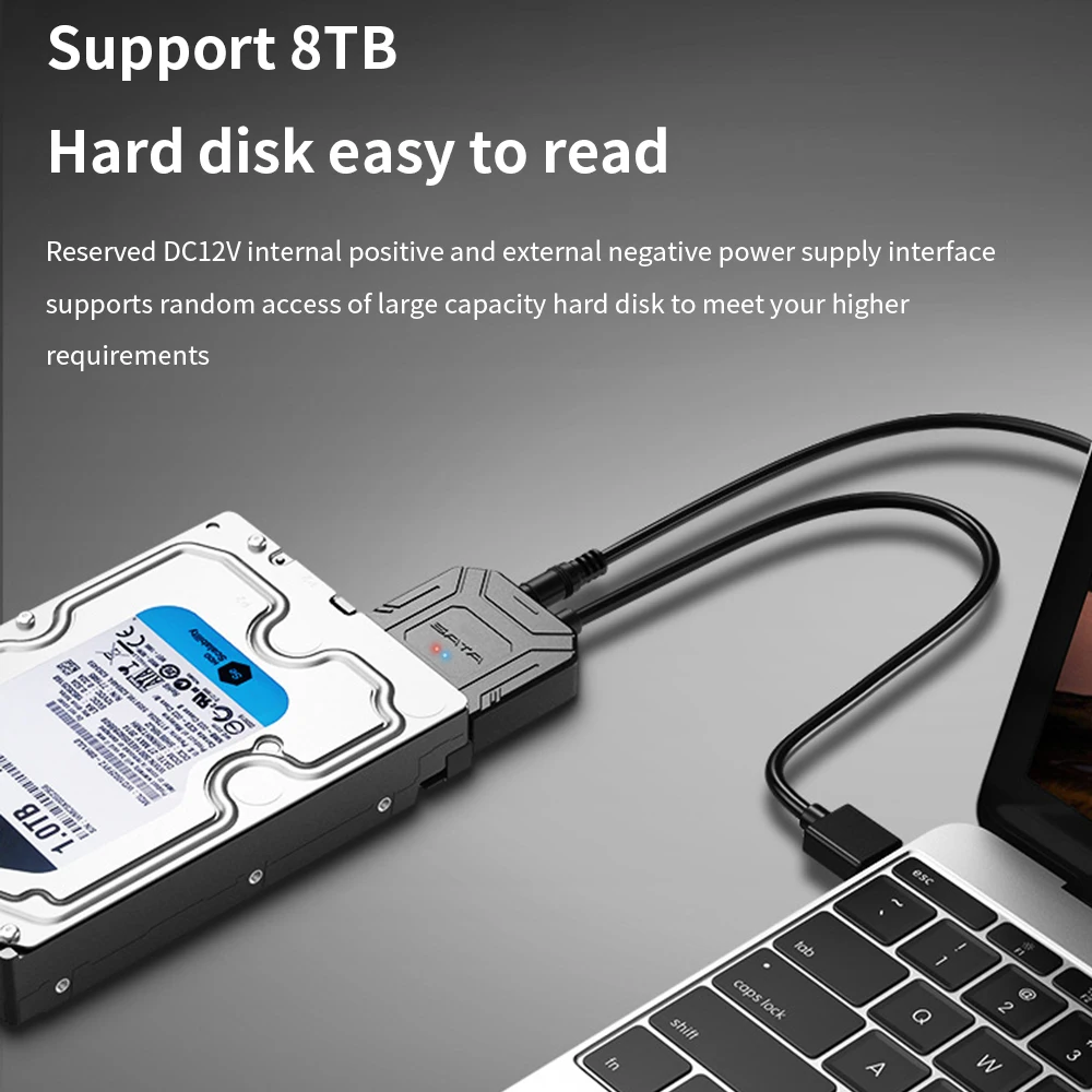 TISHRIC Sata USB , Sata to USB 3.0 C Ÿ ̺, 22  ǻ ̺, ִ 6 Gbps, 2.5 ġ  SSD HDD ϵ ̺