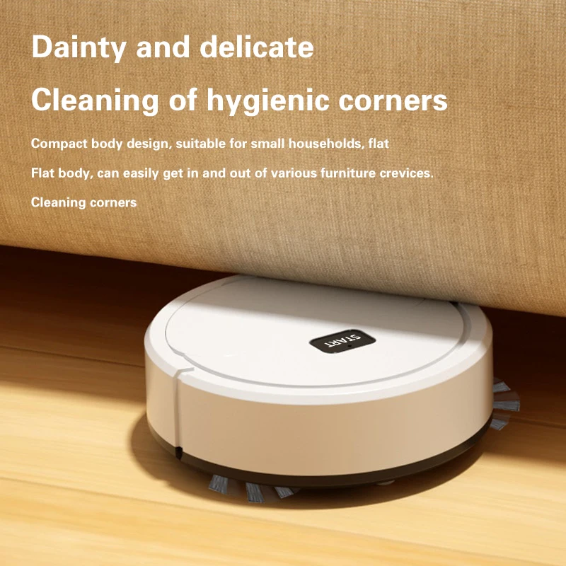 Automatic Portable Mini Home Floor Robotic Vacuum Cleaner USB Rechargeable Wet Dry Three-In-One Sweeping Machine for Home