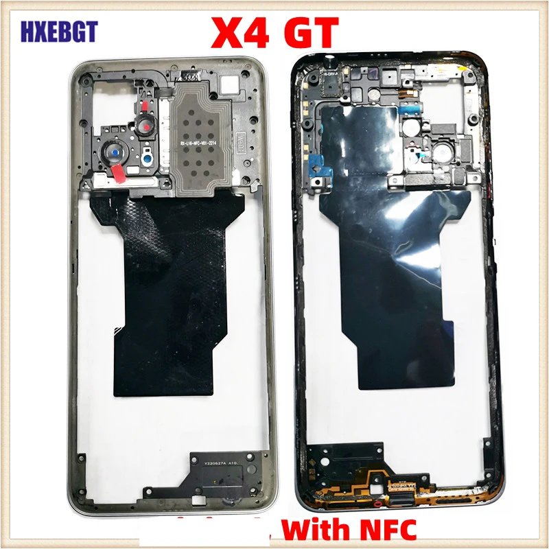 

Original Middle Frame Housing Bezel For Xiaomi Poco X4 GT With NFC Back Faceplate Front Frame Chassis + Volume Buttons Parts