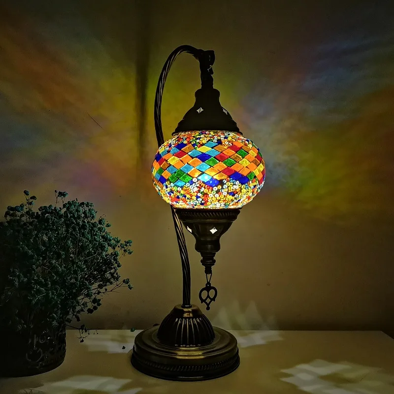DIY Turkish Mosaic Swan Table Light Material Package Handmade Night Lamp Lovers Parent-child  Birthday Gift Lampe De Chevet 3