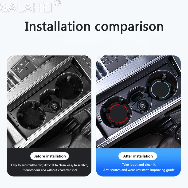 Cup Holder Coasters 2Pcs PVC Silicone Car Non-Slip Pad Drink Cushion For Fiat Panda 169 141