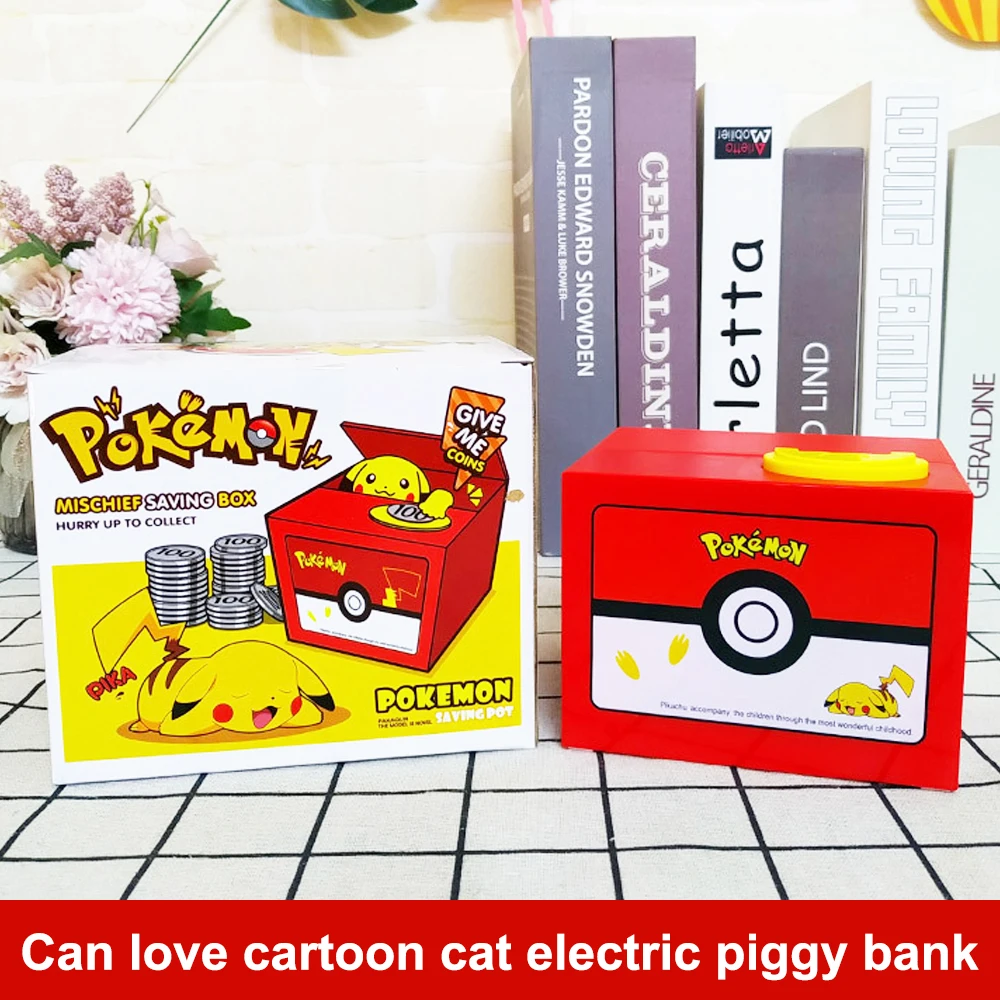 Children's Cartoon Cat Piggy Bank Electric Savings Cute Thief Cat Greedy For Money Eating Cat Piggy Bank Toy Creative Greedy Cat 5