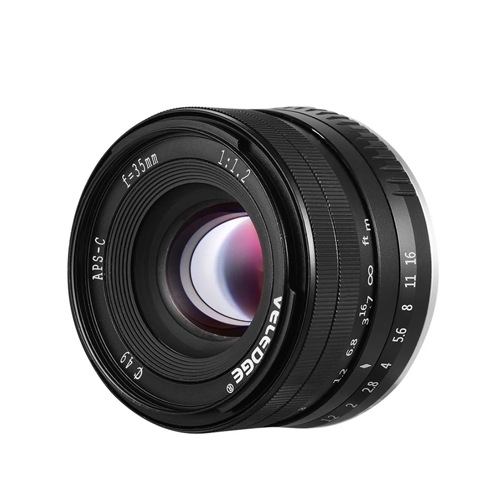 

VELEDGE 35MM F1.2 Large Aperture Manual Fixed Focus Lens Suitable for Sony Micro-Single A6300 A6400 NEX Series Cameras