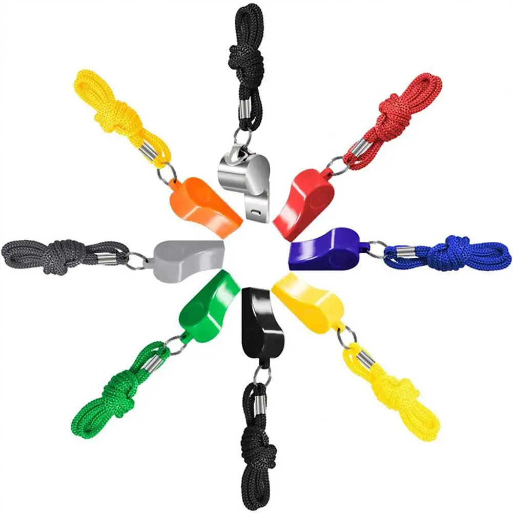 

Portable Whistle Compact Portable Referee Whistles with Loud Crisp Sound 12pcs Colored Sports Whistles with Lanyard for High