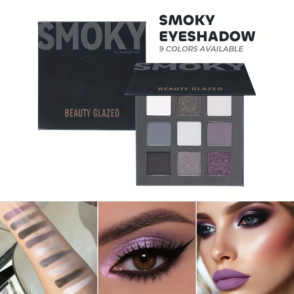 BEAUTY GLAZED Original 9 Color Eyeshadow Palette Long Lasting Eye Makeup Cosmetics