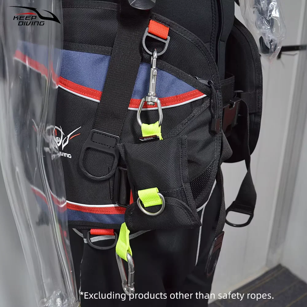 1Pcs Free Diving Safety RopeScuba Lanyard 8.5Ft Anti-Lost Connect Strap Underwater Diving Accessories With Quick-Release Buckle