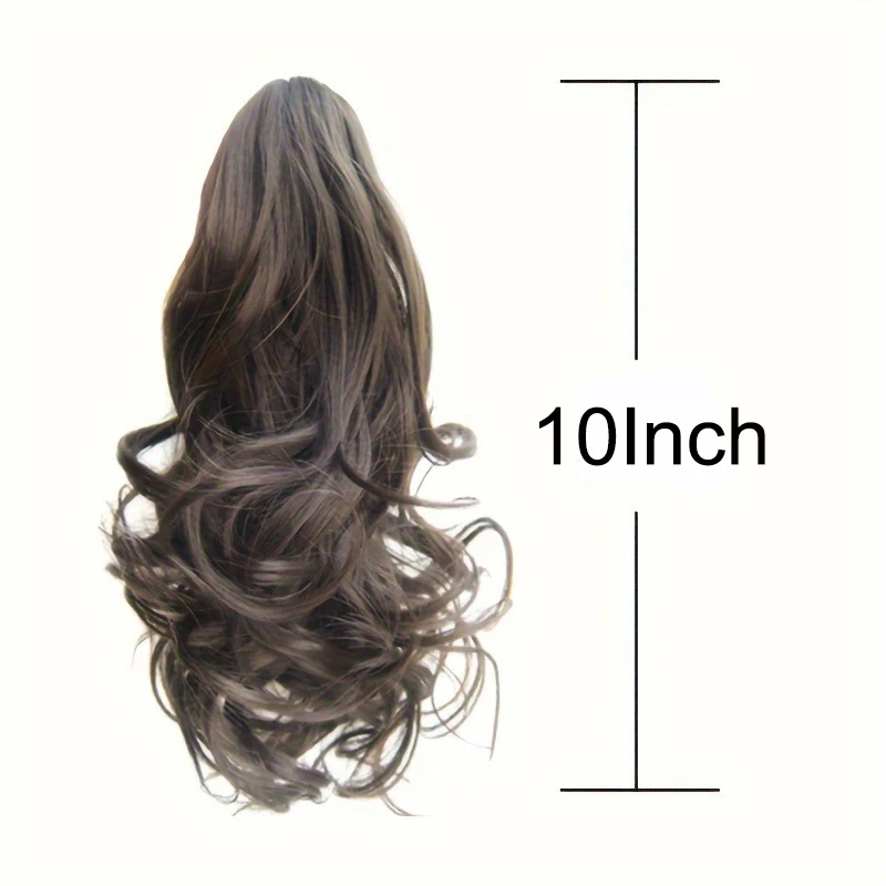 10Inch Synthetic Curly Grab Ponytail Clip In Hair Extensions Pony Tail Hairpiece For Women Hair Accessories Synthetic