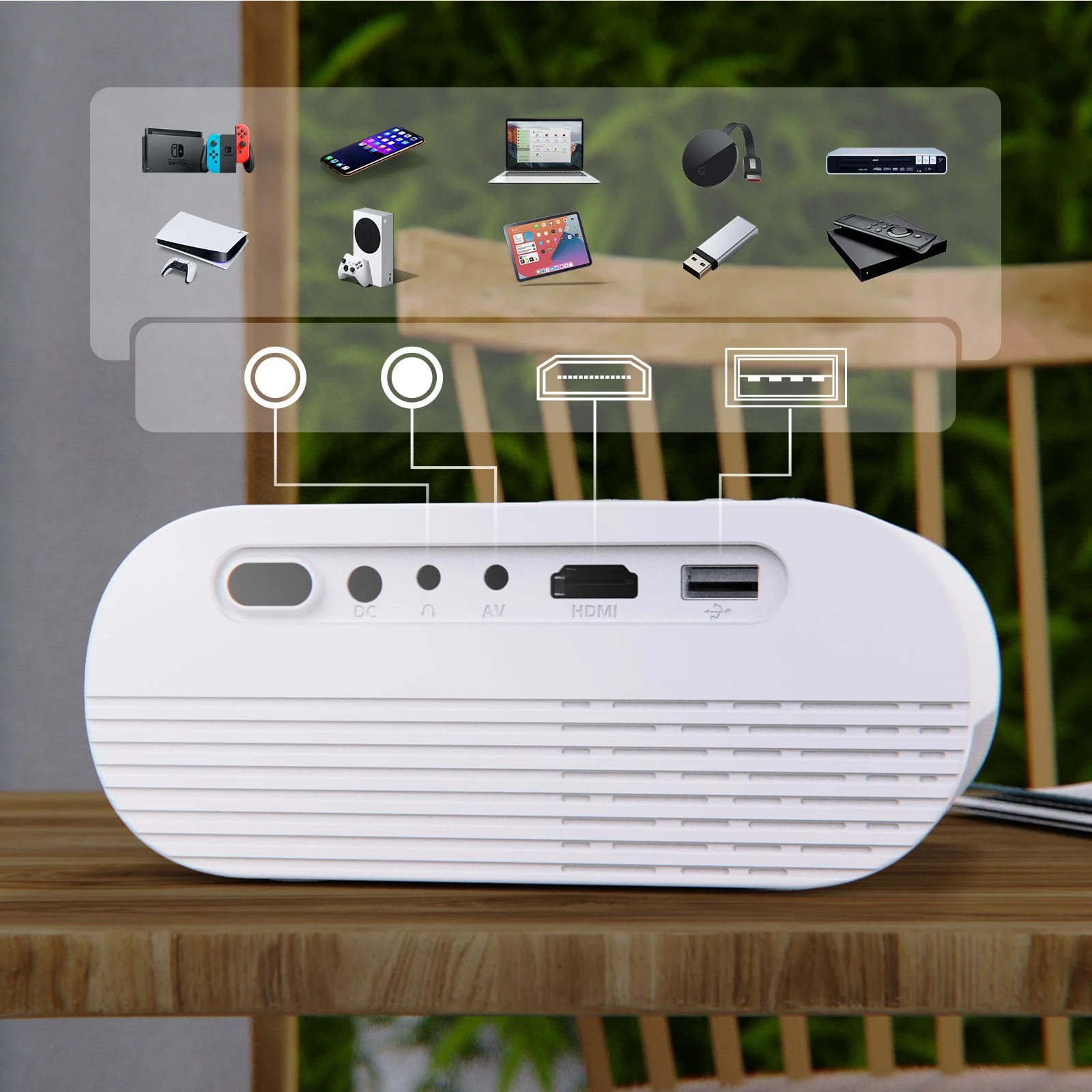 Mini Projector Portable Projector Video Projector ONVONY A1 Portable Native 1080P WiFi Mini Projector LED Wireless Projector Movie Bluetooth Full HD 1080P Home Theater